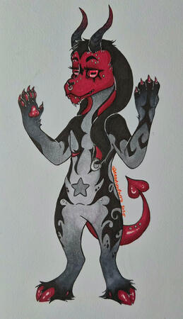 Traditional fullbody piece of one of my OCs